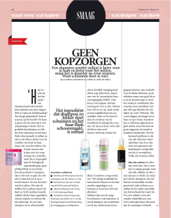 Geen kopzorgen – Volkskrant Magazine 21 juni