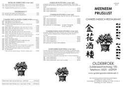 Download onze menu kaart - Chinees Indisch Restaurant Golden