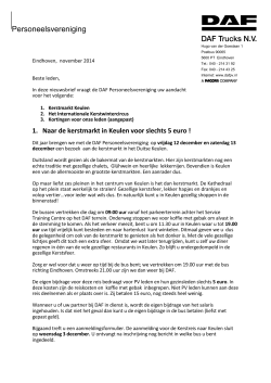 Mailing november 2014 - DAF Personeelsvereniging