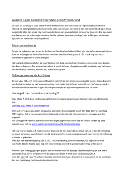 Informatie online sponsoring Just Giving