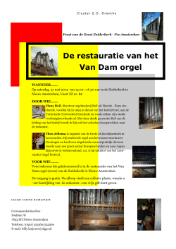 De restauratie van het Van Dam orgel