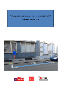 Rapport screening voorbehouden parkeerplaatsen