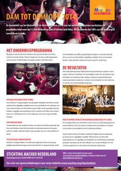 dam tot damloop 2014 het onderwijsprogramma