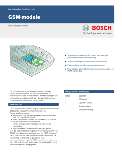 GSM-module - Bosch Security Systems