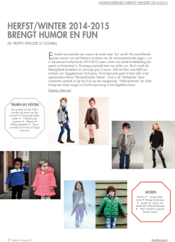 herfst/winter 2g14-2915 brengt humor en fun