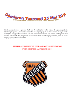 Download hier het wedstrijdprogramma C