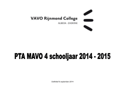 PTA MAVO 4 - VAVO Rijnmond College