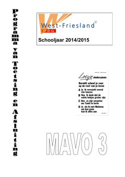 PTA algemeen Mavo 3 - OSG West-Friesland