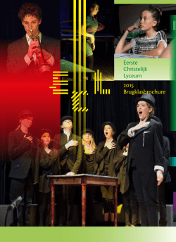 Brugklasbrochure - Eerste Christelijk Lyceum Haarlem