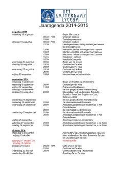 Jaaragenda 2014-2015 - Het Amsterdams Lyceum