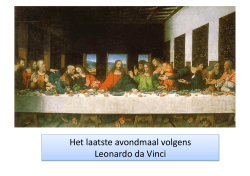 Het laatste avondmaal volgens Leonardo da Vinci
