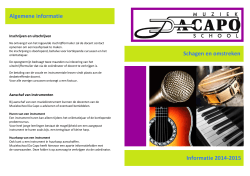 informatiefolder - Muziekschool Da Capo