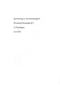 Jaarrekening en accountantsrapport Woonhotel Rotterdam B.V. te