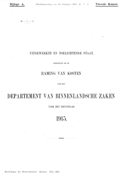departement van binnenlandsche zaken 1915.