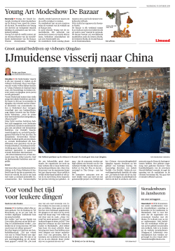IJmuidense visserij naar China