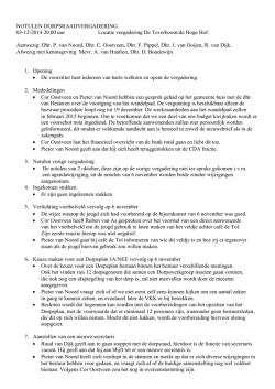 Notulen Dorpsraadvergadering 2014-12-03