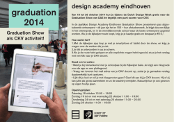 Graduation Show als CKV activiteit