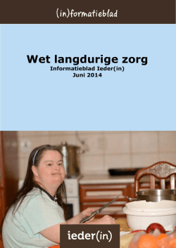 Informatieblad Wet langdurige zorg