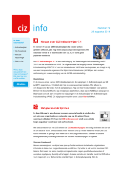 CIZ informatie nr. 72