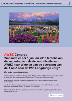 AWBZ Congres: