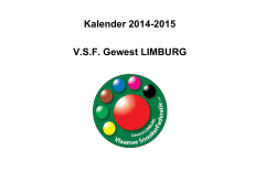 Afdruk kalender website (V.S.F. Gewest LIMBURG Seizoen : 2014