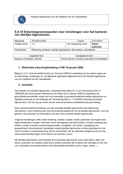 E.8.10 Erkenningsvoorwaarden voor inrichtingen voor het