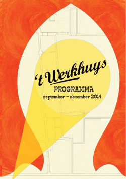 Het nieuw programmaboekje voor de periode
