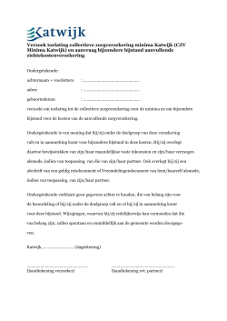 verzoek toelating CZV en aanvraag bijzondere