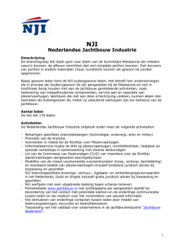 NJI factsheet 2014 - Nederlandse Jachtbouw Industrie