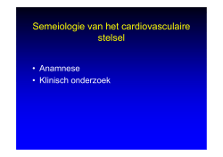 Semeiologie van het cardiovasculaire stelsel