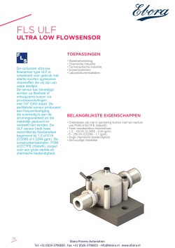 ULF Ultra low flowsensor