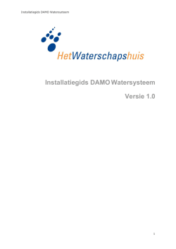 Installatiegids DAMO Watersysteem 1.0