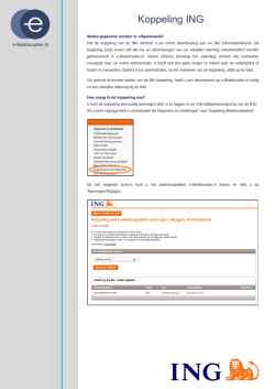 Handleiding koppeling ING - e