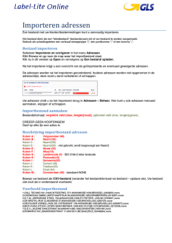 Importeren adressen