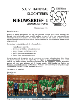 Download File - SGV Handbal Slochteren