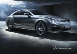 Prijslijst CLS-Klasse Coupé - Mercedes-Benz