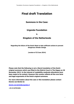 Urgenda Foundation v. Kingdom of the Netherlands