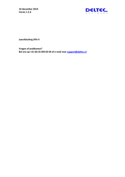 Jaarafsluiting DFA 4 2014