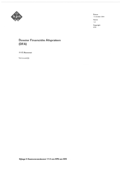 Dossier Financi&euml;le Afspraken (DFA)