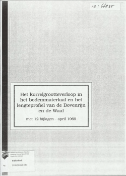 Het korrelgrootteverloop in het bodemmateriaal en het lengteprofiel
