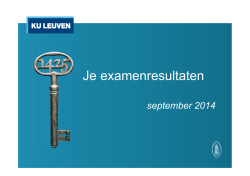 Presentatie examenresultaten september 2014
