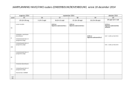 Jaarplanning h/v - Pax Christi College