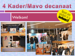 Informatie decanaat 4M 2014-2015