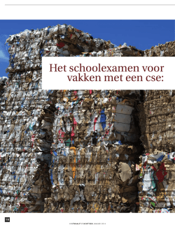 Het schoolexamen voor vakken met een cse: