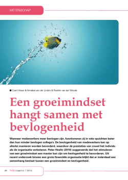 Een groeimindset hangt samen met bevlogenheid