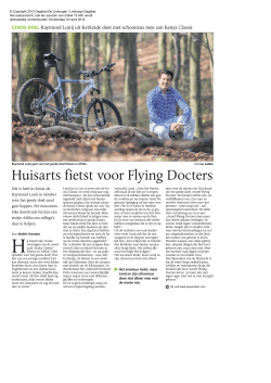 Huisarts fietst voor Flying Docters