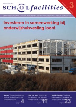 Investeren in samenwerking bij onderwijshuisvesting loont