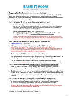 Stappenplan Basispoort voor scholen die fuseren