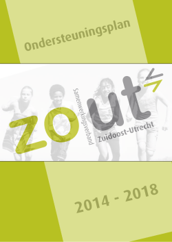 Ondersteuningsplan 2014 2018 svw ZOUT