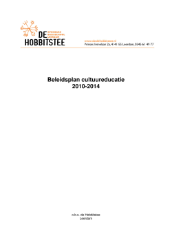 Beleidsplan cultuureducatie 2010-2014